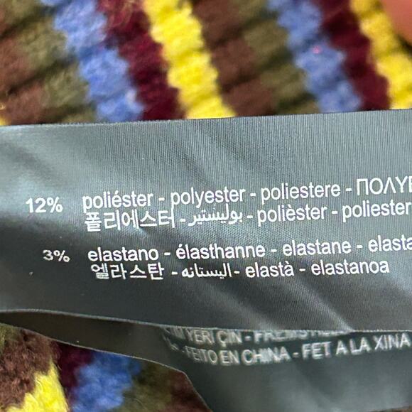 Zara Sweater Argyle Multicolor size med - Picture 6 of 7